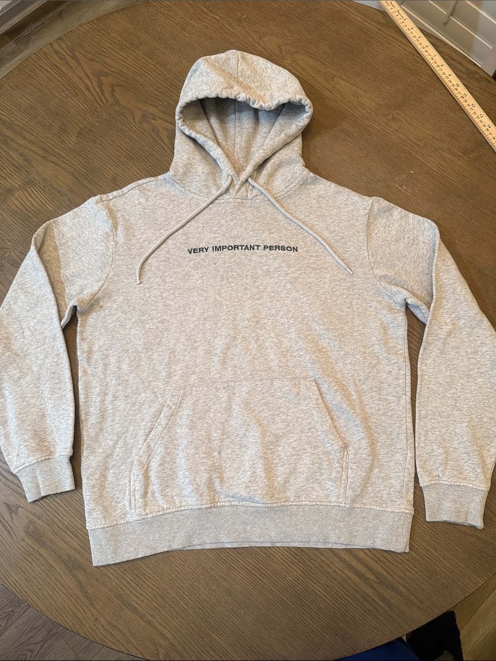 H&M Light Gray 'VERY IMPORTANT PERSON' Pullover Hoodie